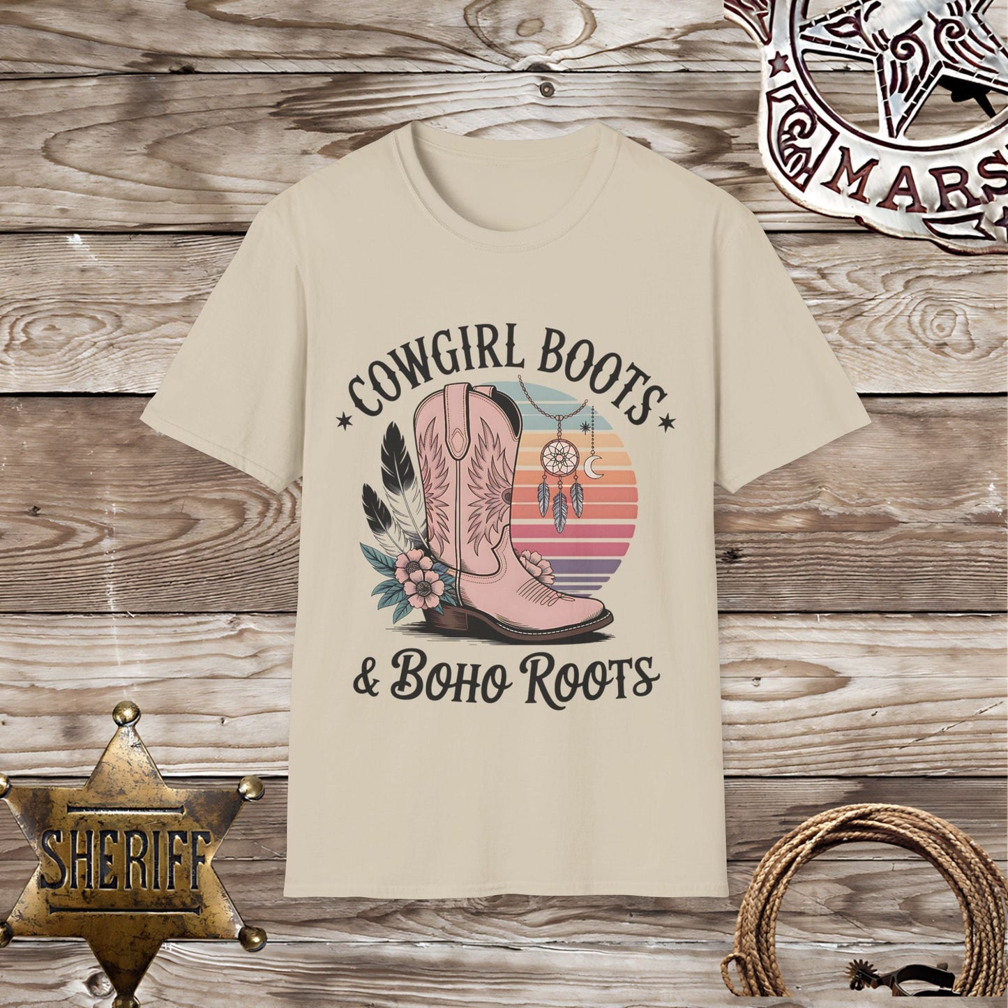 Cowgirl Boots & Boho Roots T-Shirt