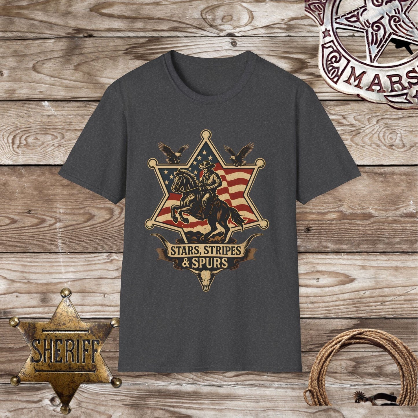 Vintage Stars, Stripes & Spurs T-Shirt