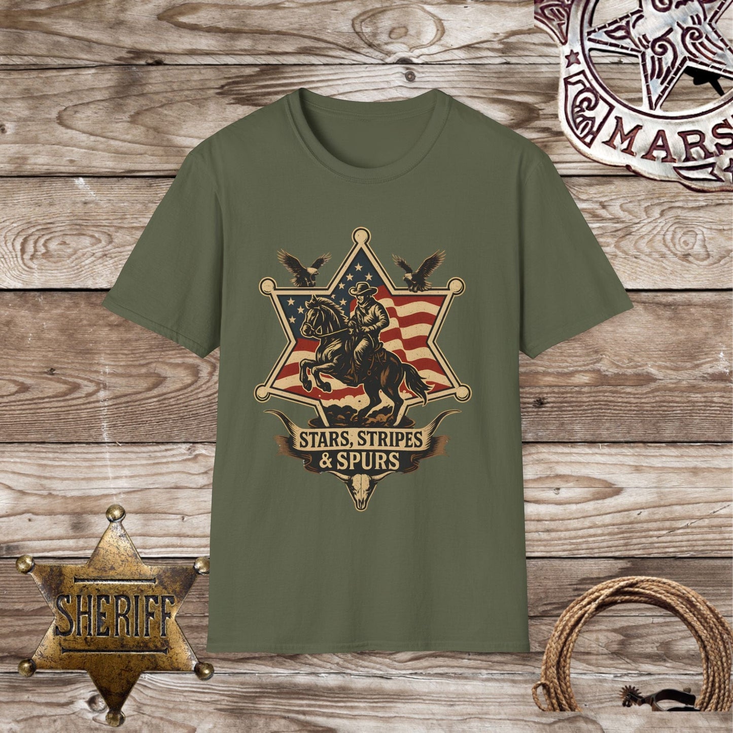 Vintage Stars, Stripes & Spurs T-Shirt