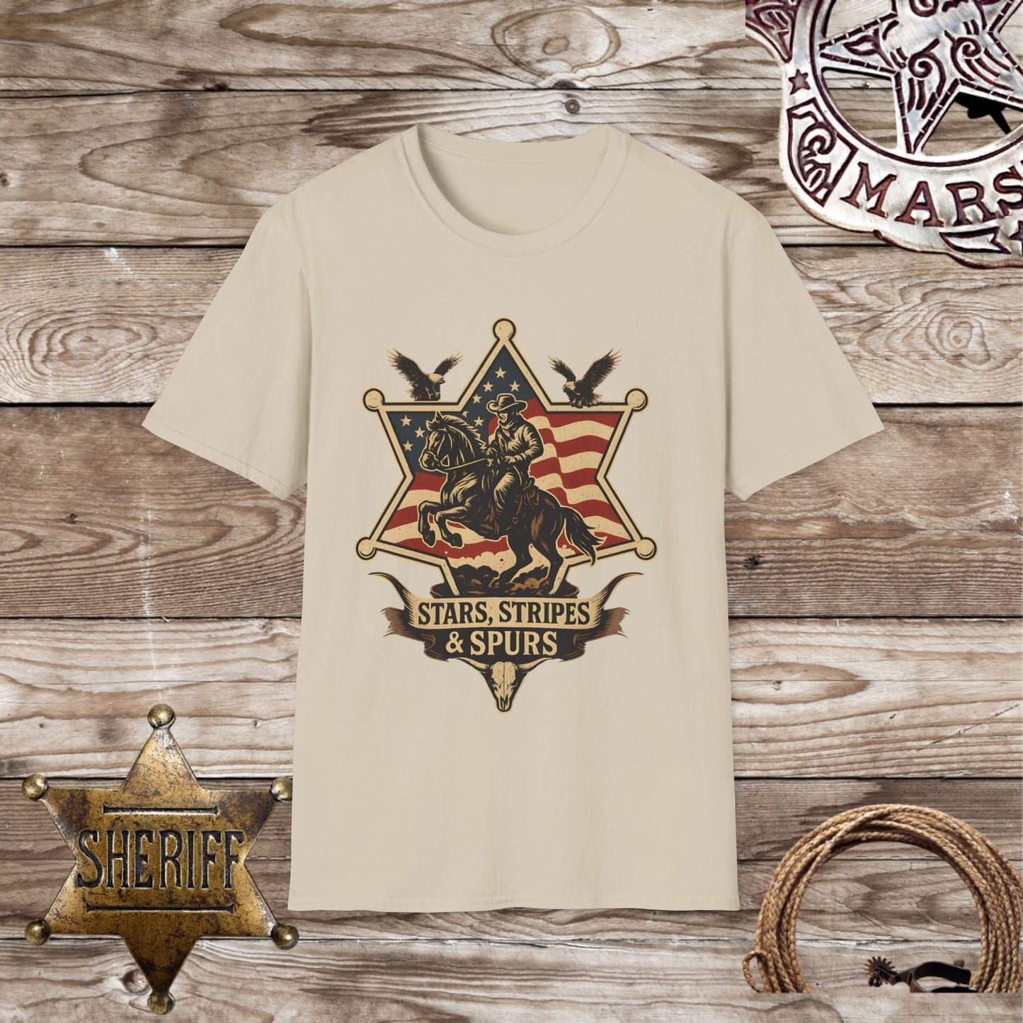 Vintage Stars, Stripes & Spurs T-Shirt