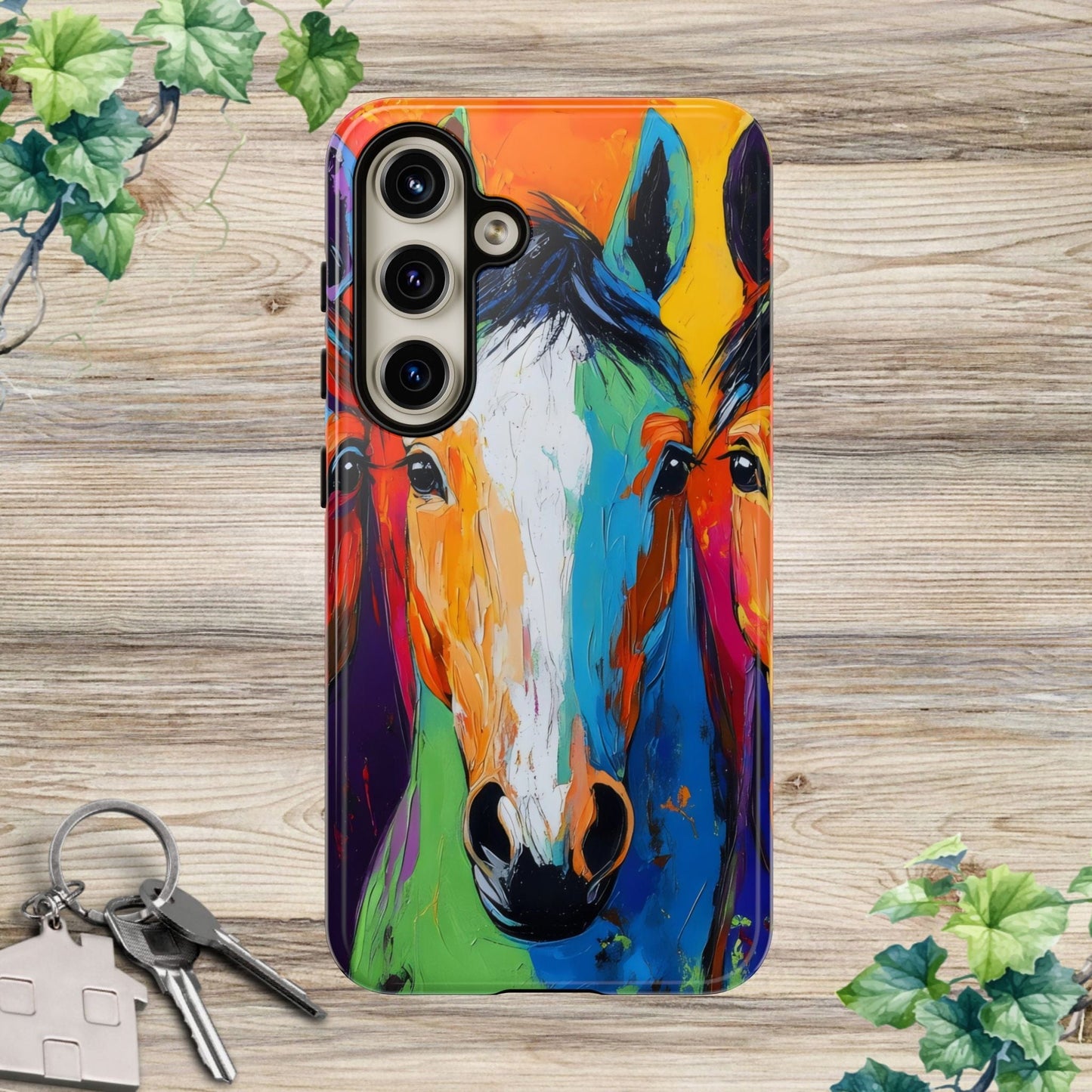 Colorful Horses Head - Tough Phone Case