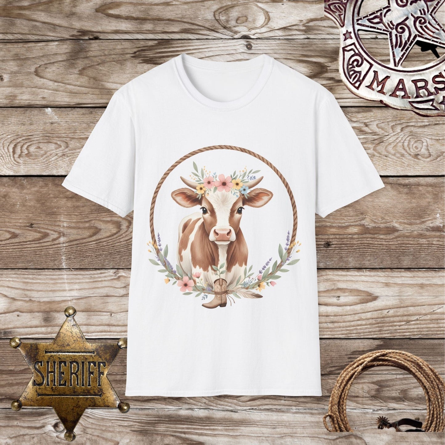 Floral Cow T-Shirt