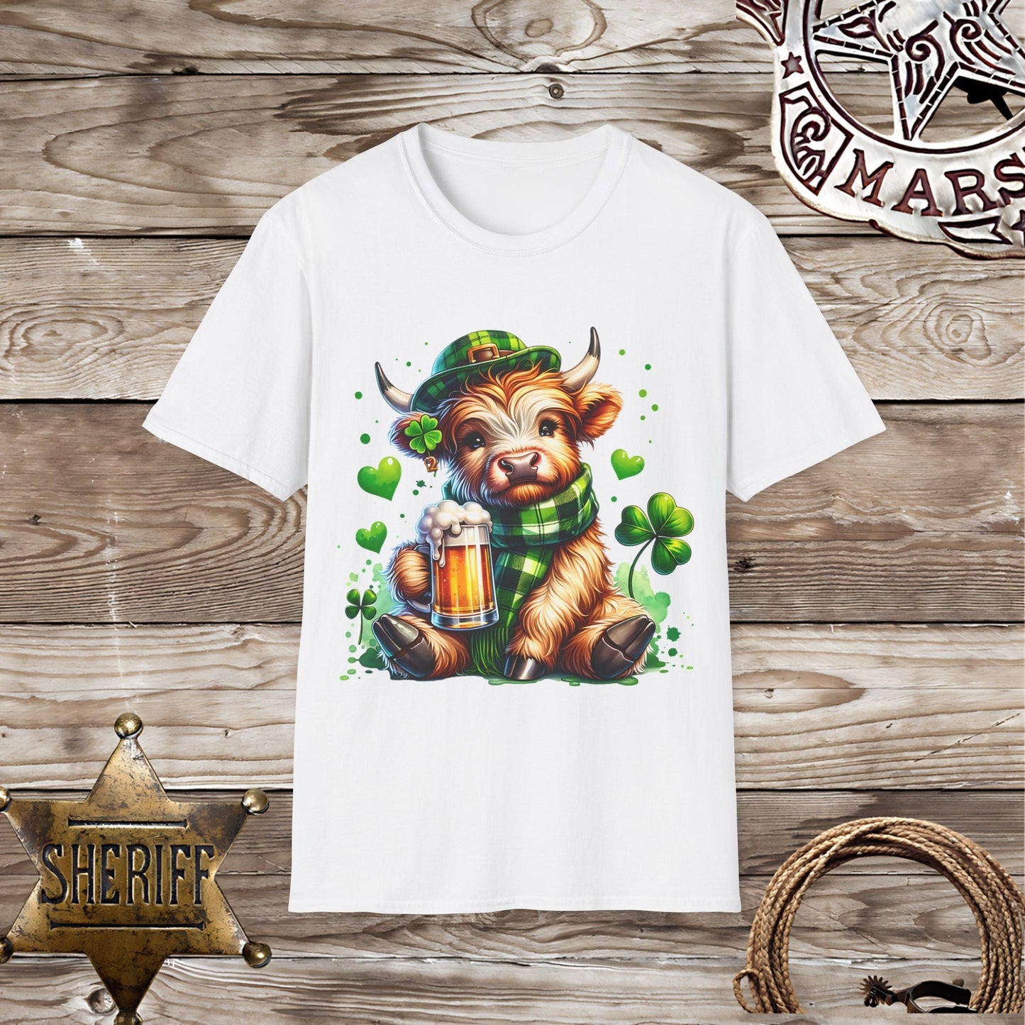 St. Patrick's Day Highland Cow T-Shirt