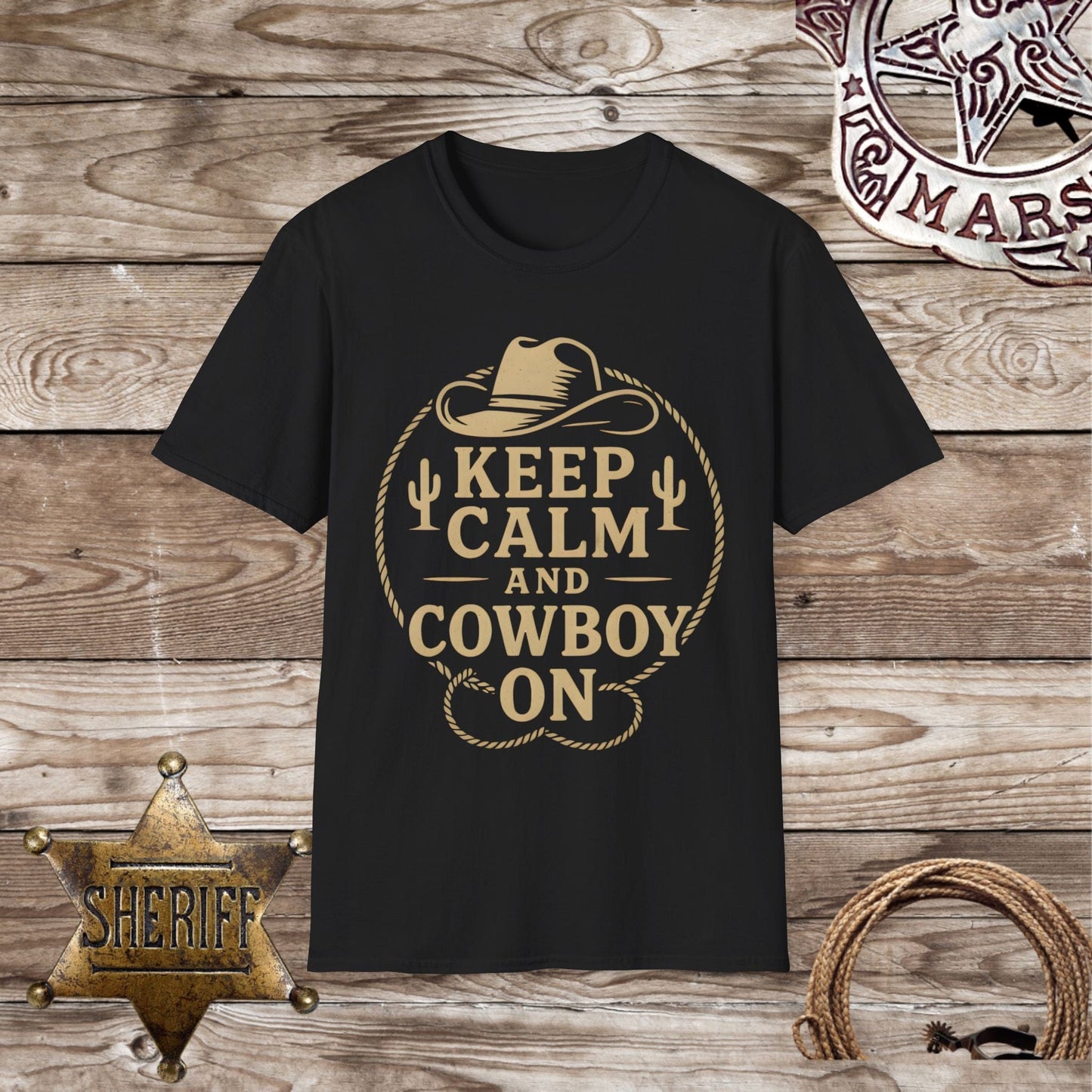 Keep Calm and Cowboy On T-Shirt |
