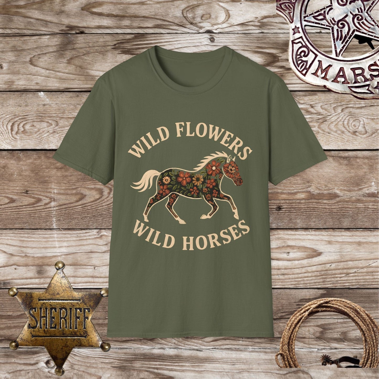 Wild Flowers Wild Horses T-Shirt