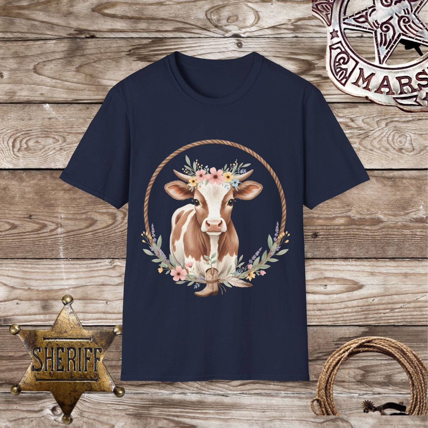 Floral Cow T-Shirt