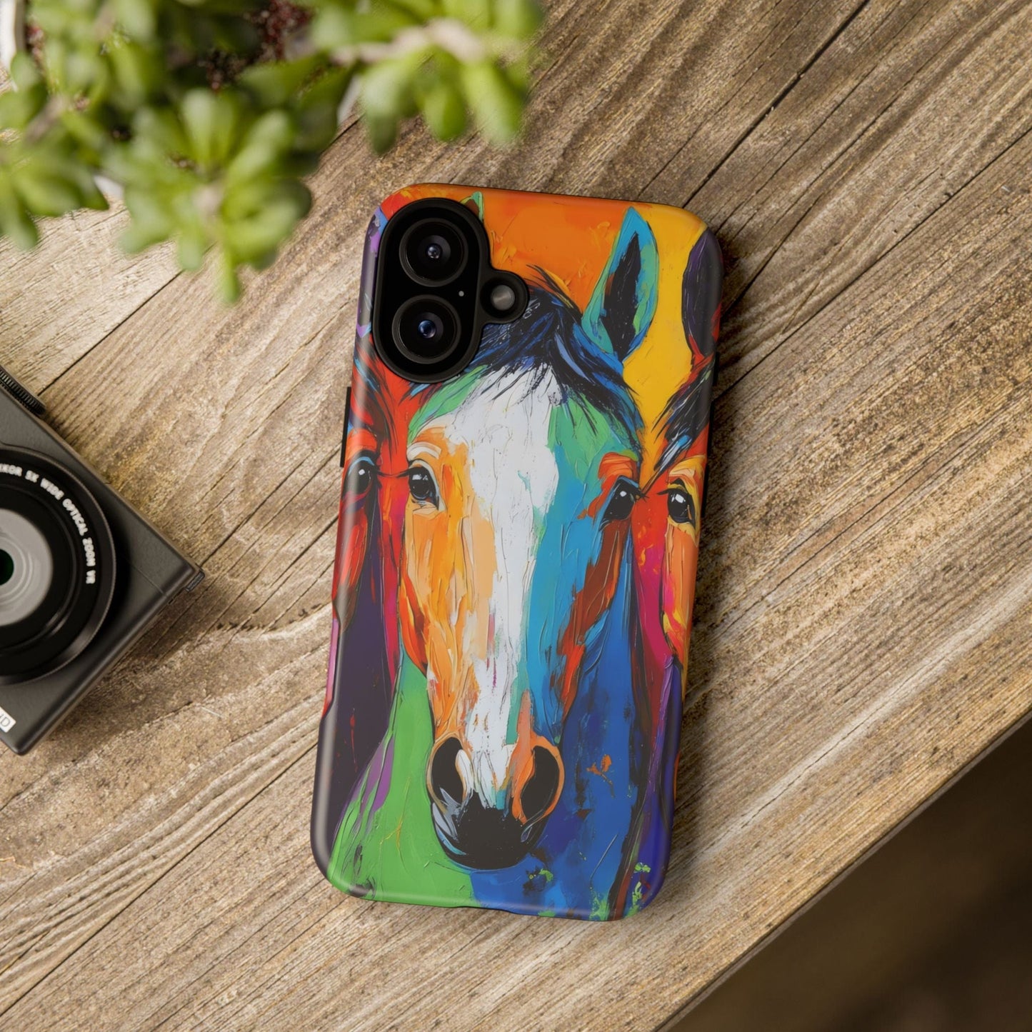 Colorful Horses Head - Tough Phone Case