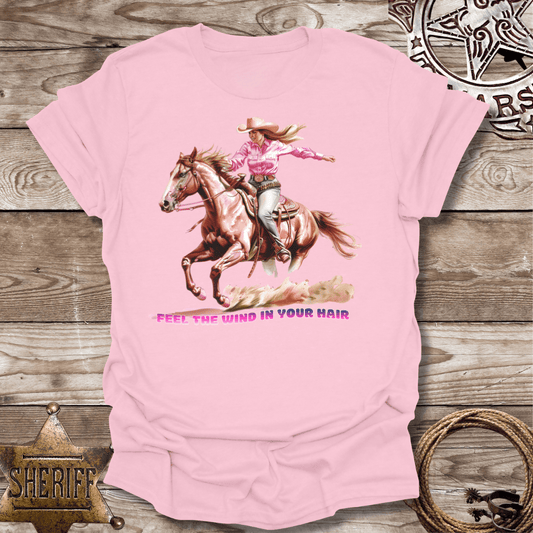 Cowgirl Wind in Your Hair-T-Shirt