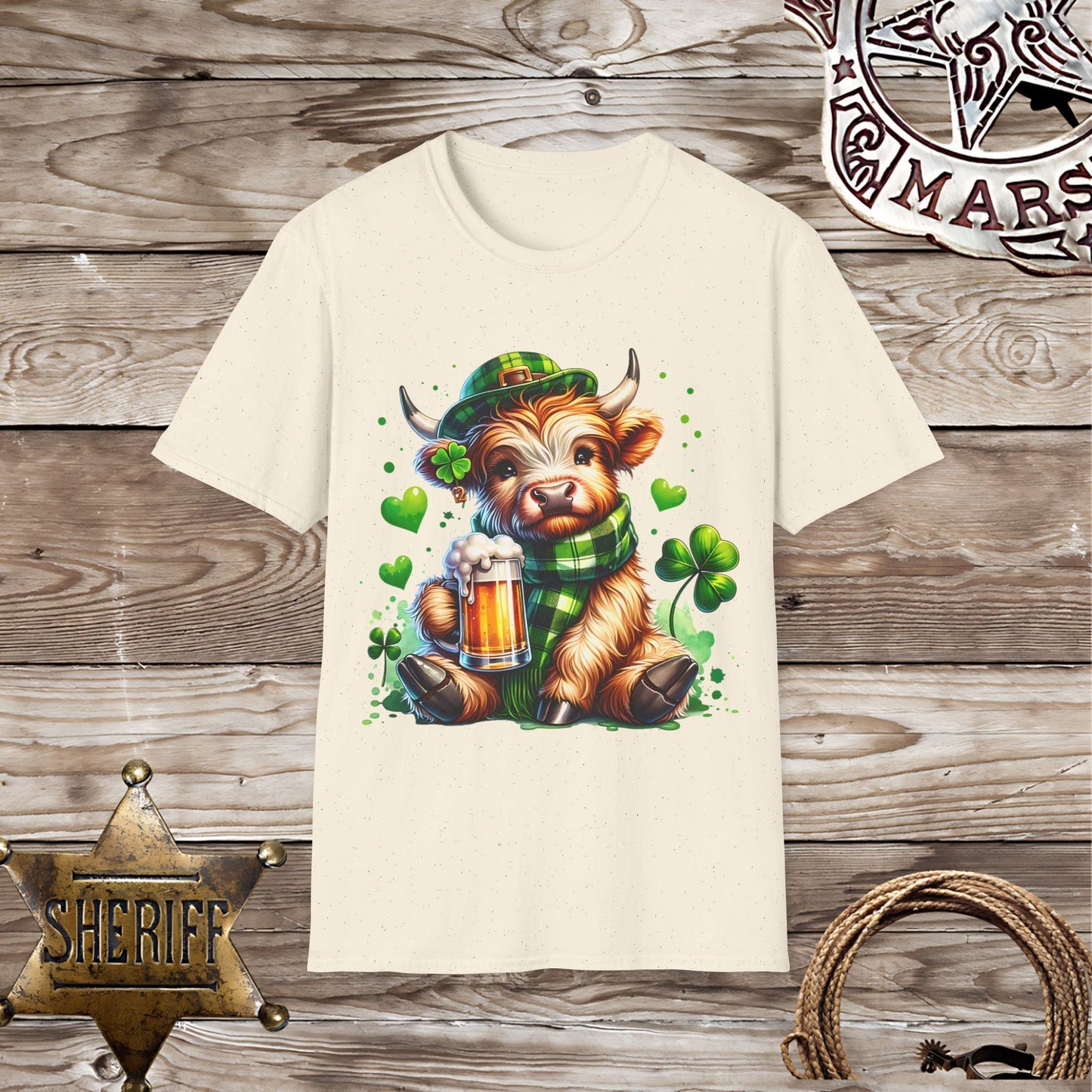 St. Patrick's Day Highland Cow T-Shirt