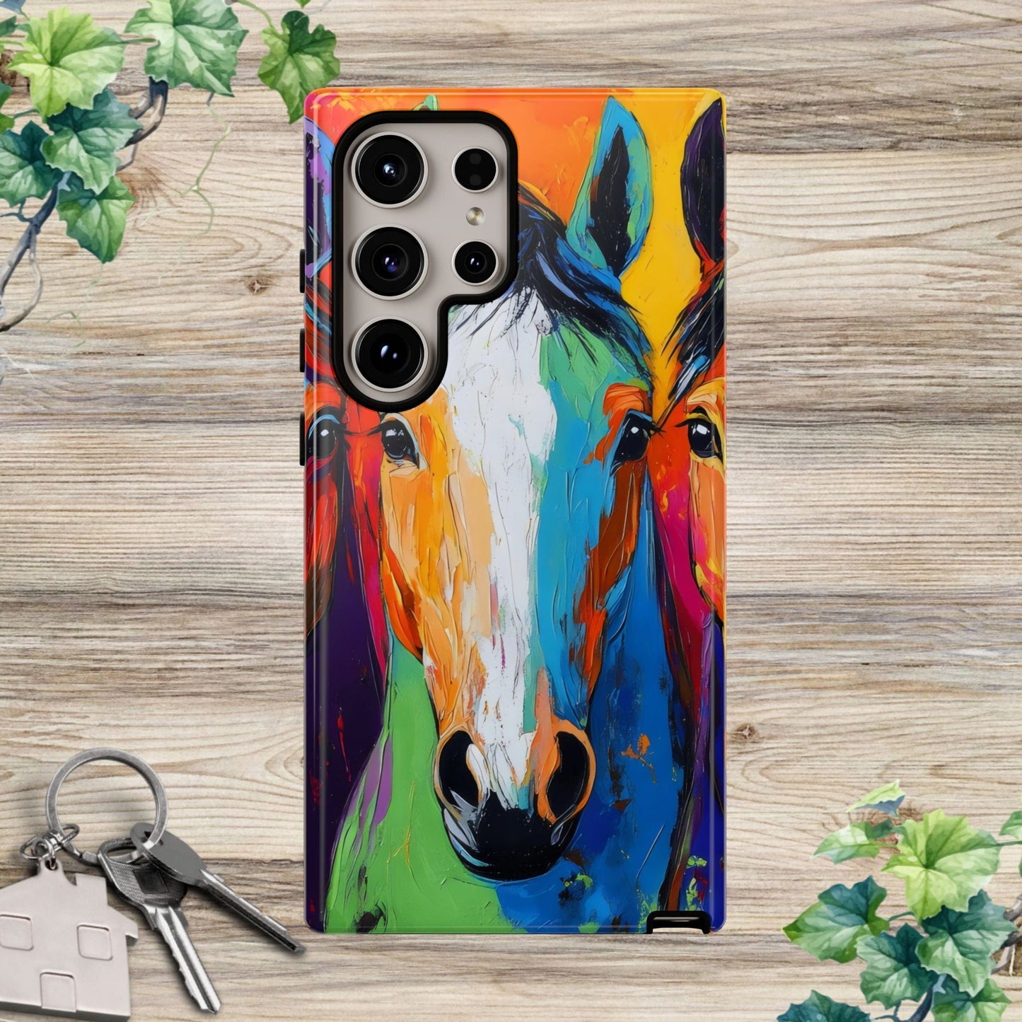 Colorful Horses Head - Tough Phone Case