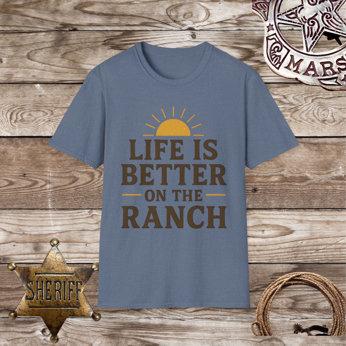 Softstyle Unisex T-Shirt Life is Better on the Ranch