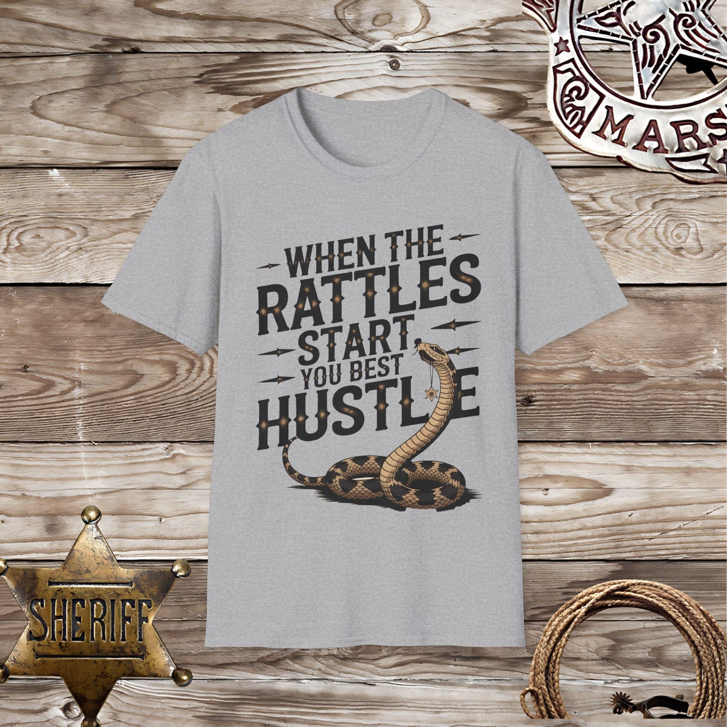 Funny Rattlesnake Hustle -T-Shirt