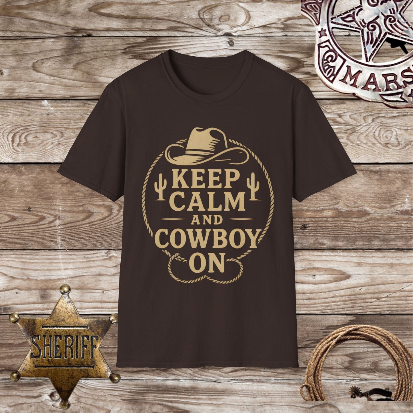 Keep Calm and Cowboy On T-Shirt |