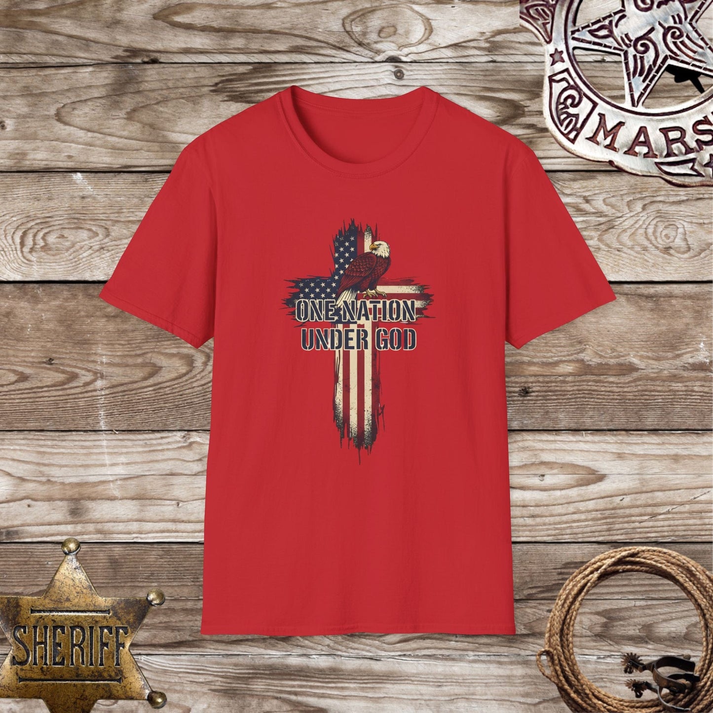One Nation Under God Cross T-Shirt