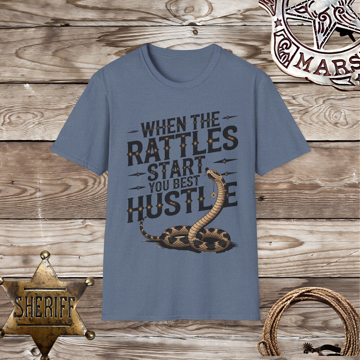 Funny Rattlesnake Hustle -T-Shirt