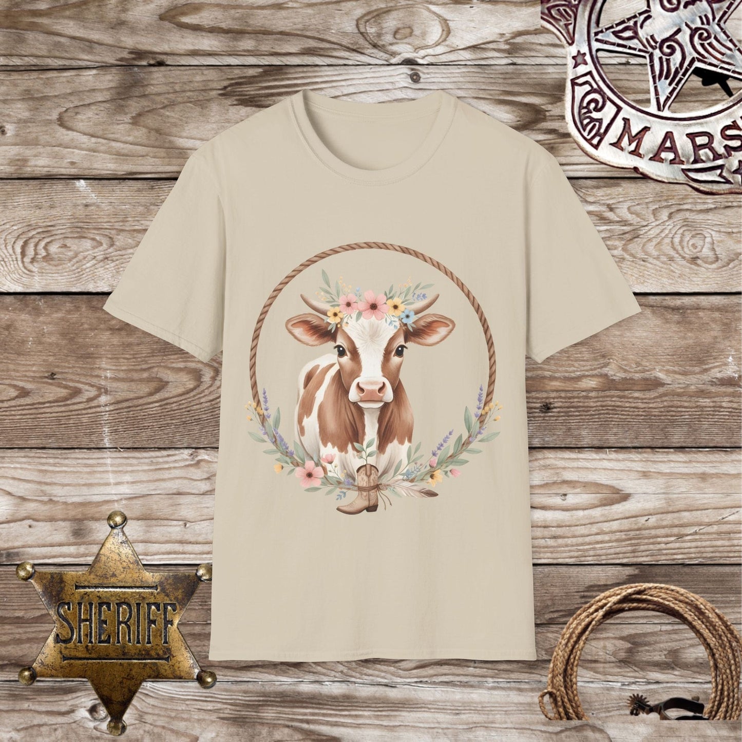Floral Cow T-Shirt