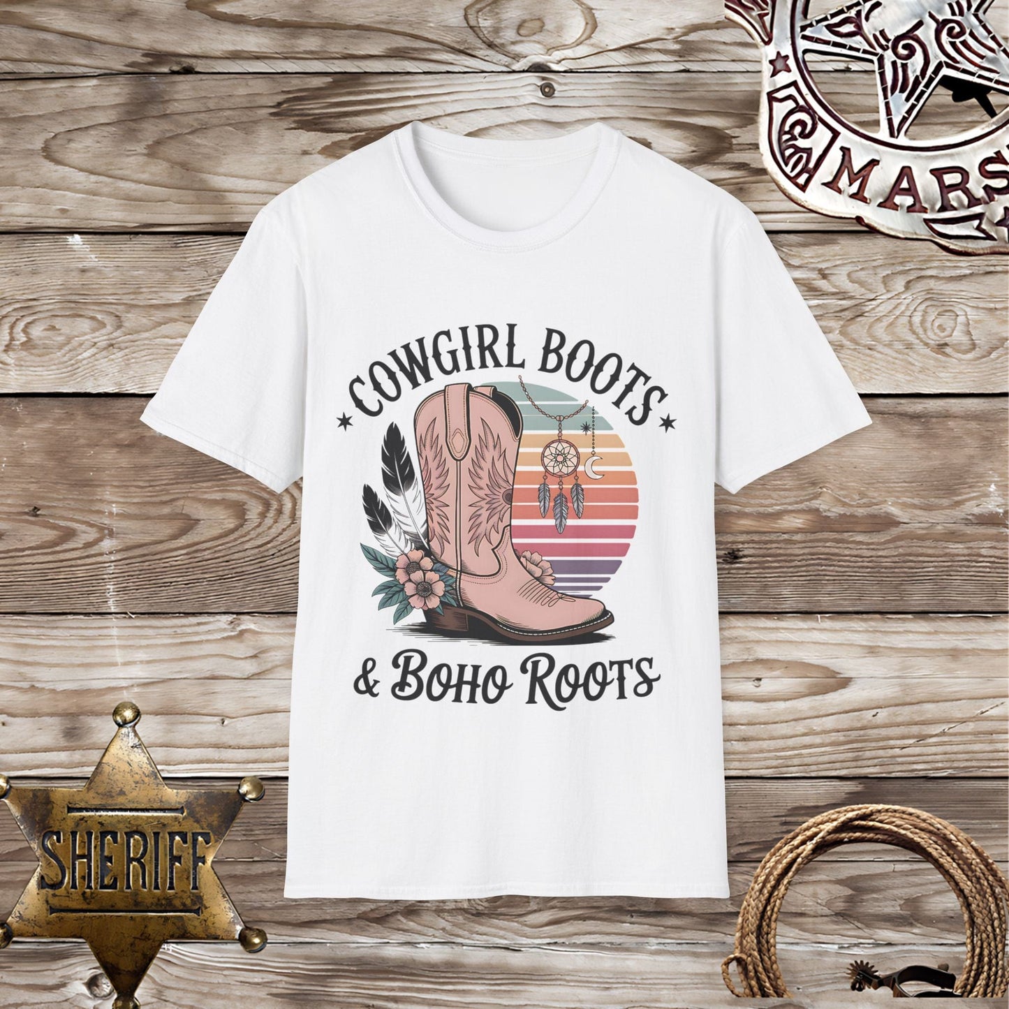 Cowgirl Boots & Boho Roots T-Shirt