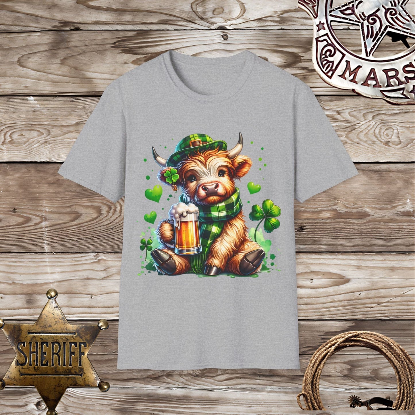 St. Patrick's Day Highland Cow T-Shirt