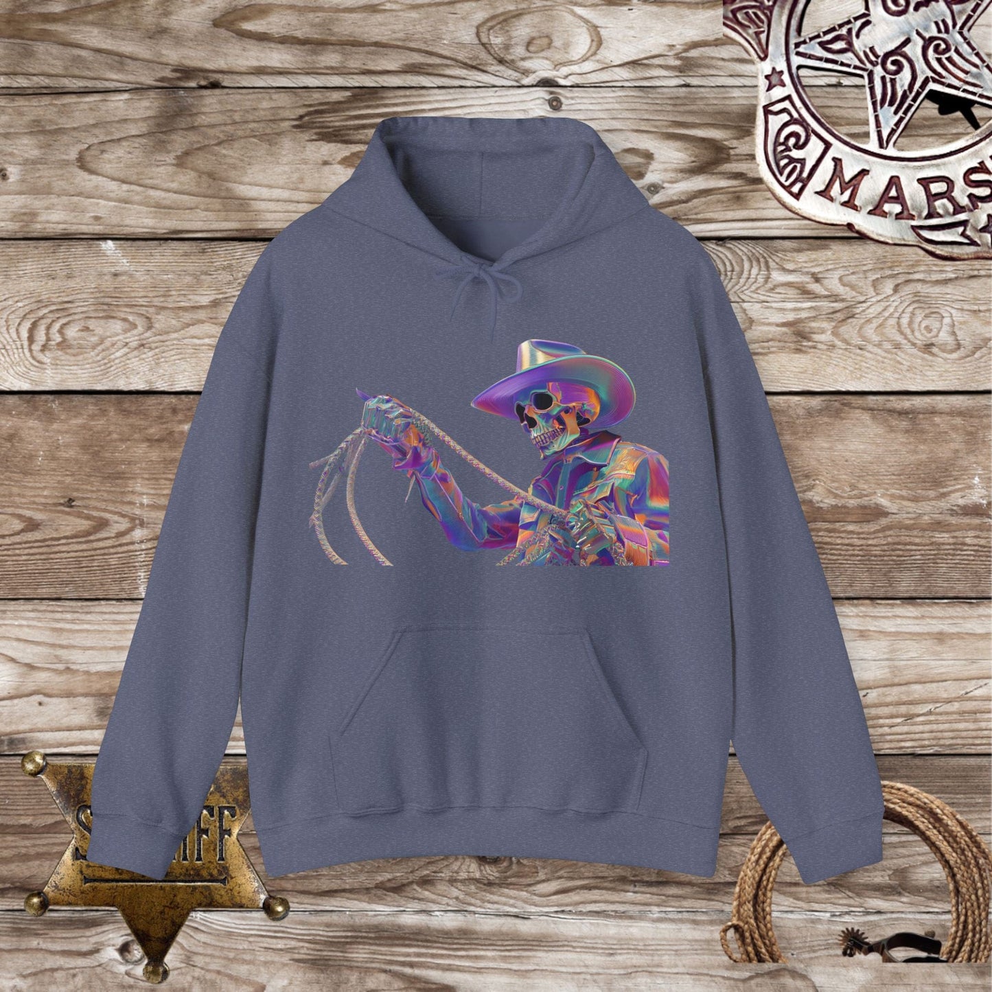 Colorful Skeleton Cowboy Hoodie