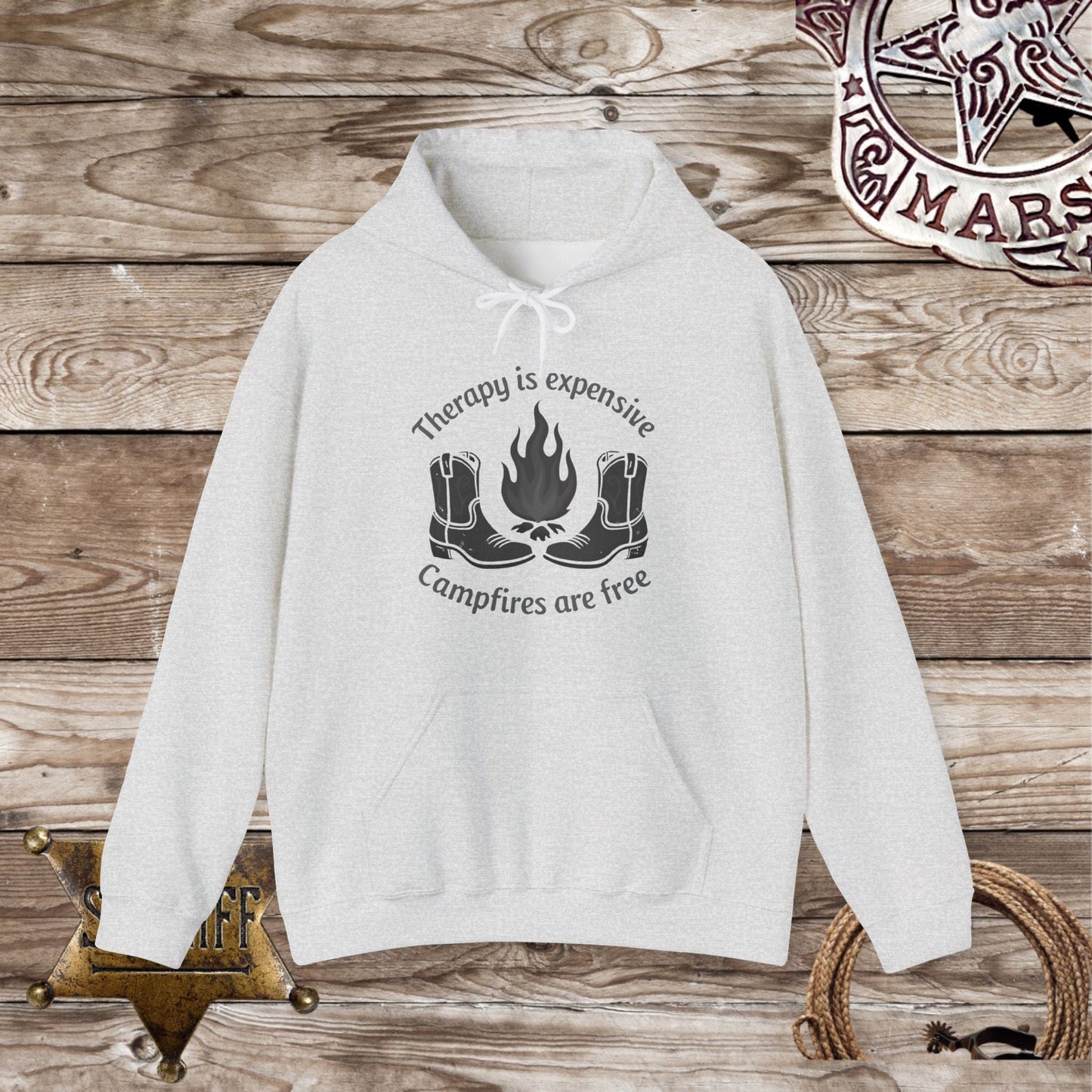 Campfire Therapy Hoodie, Cozy Unisex Sweatshirt,