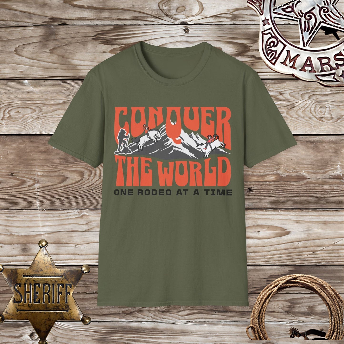 Conquer The World Unisex Softstyle T-Shirt