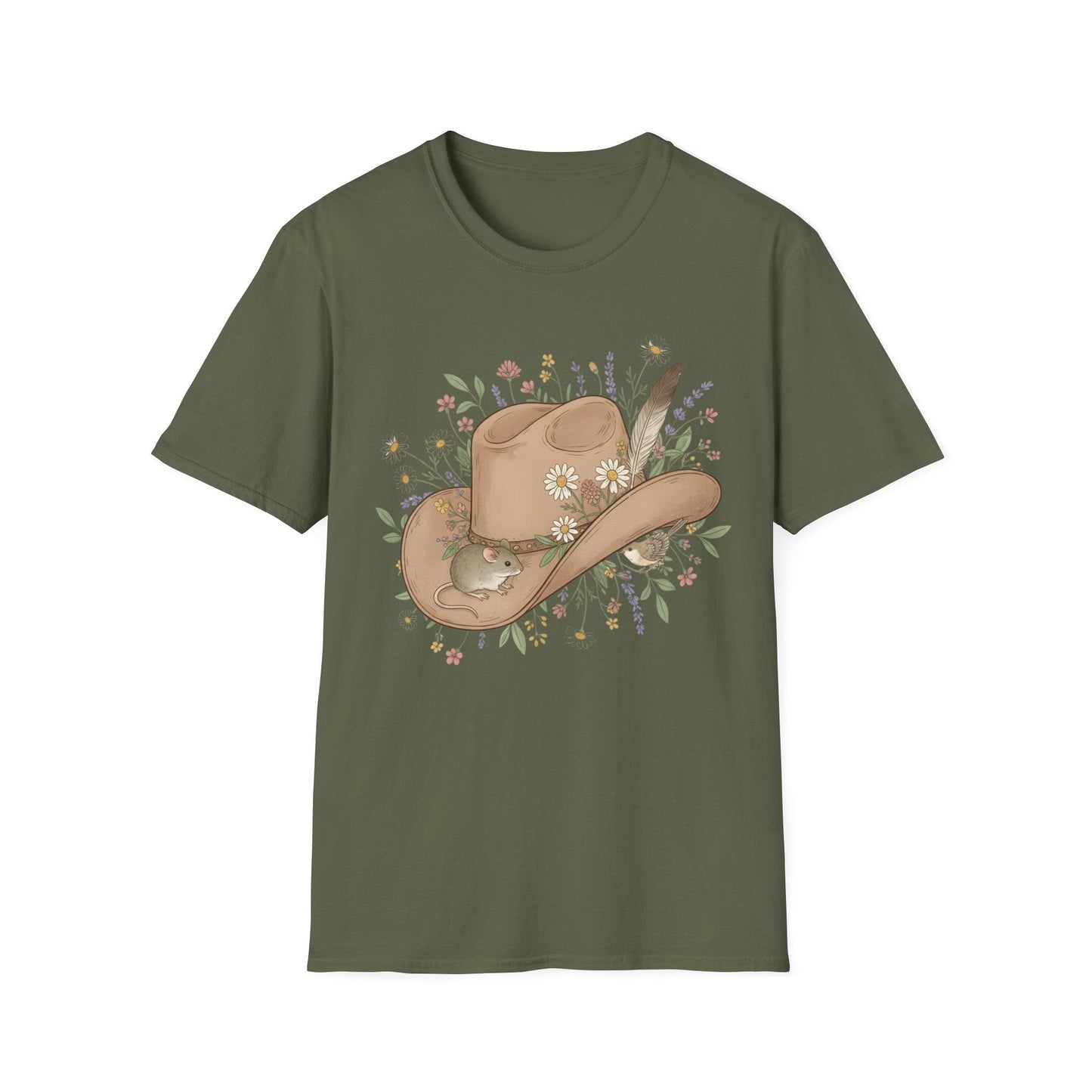 Cowboy Hat Floral Unisex T-Shirt