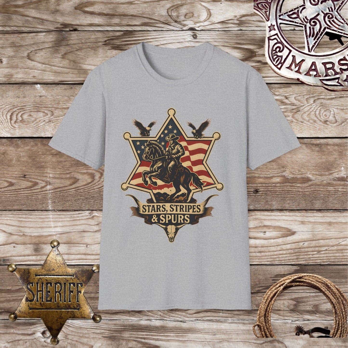Vintage Stars, Stripes & Spurs T-Shirt