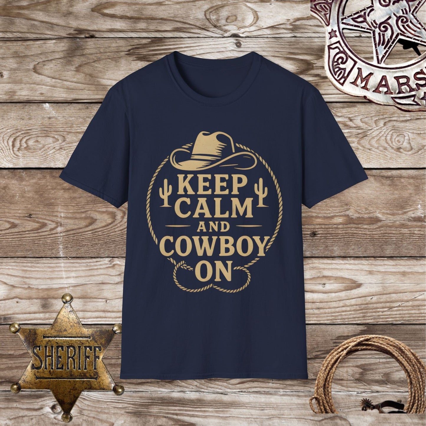 Keep Calm and Cowboy On T-Shirt |