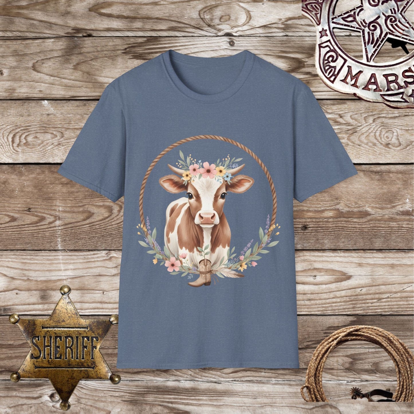 Floral Cow T-Shirt