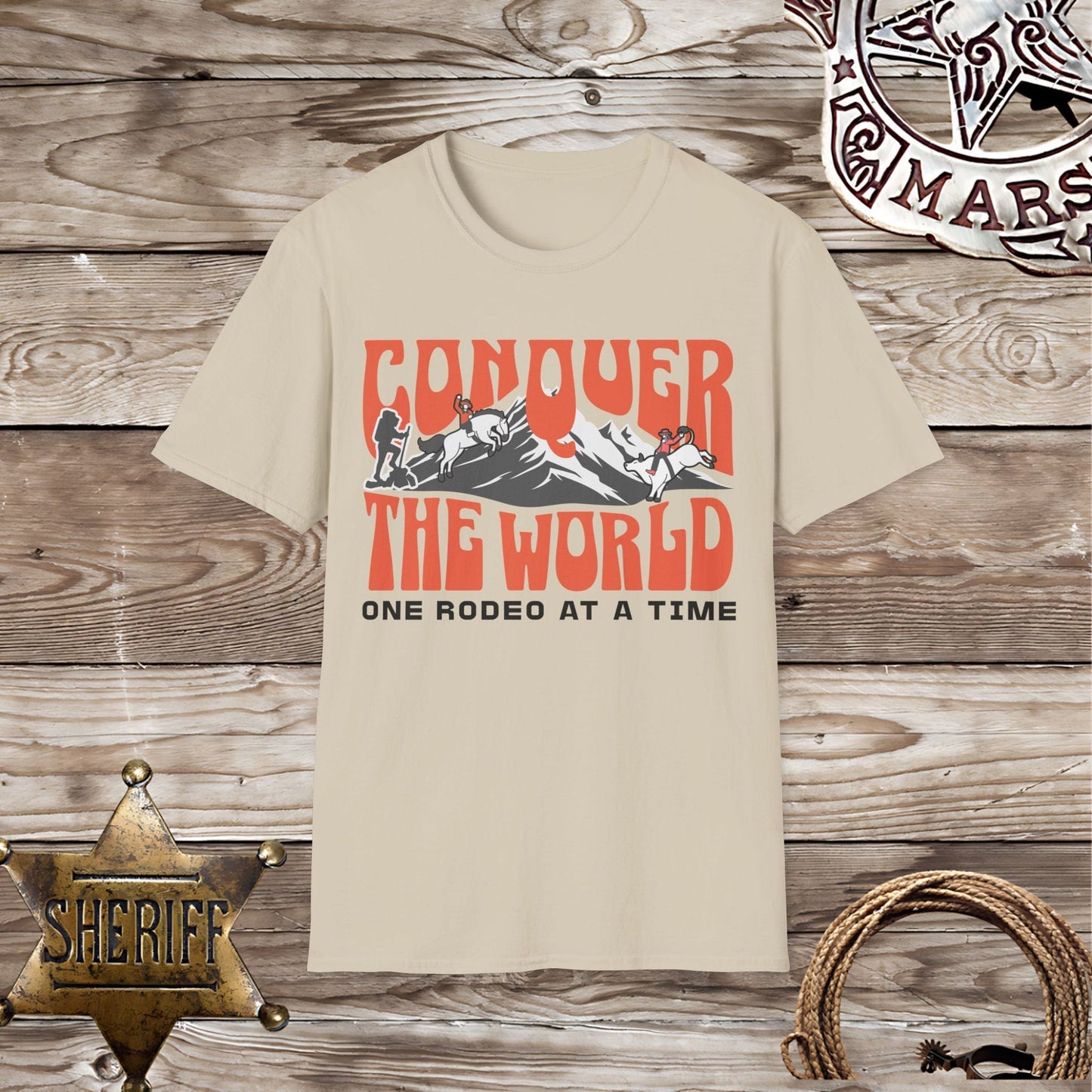 Conquer The World Unisex Softstyle T-Shirt