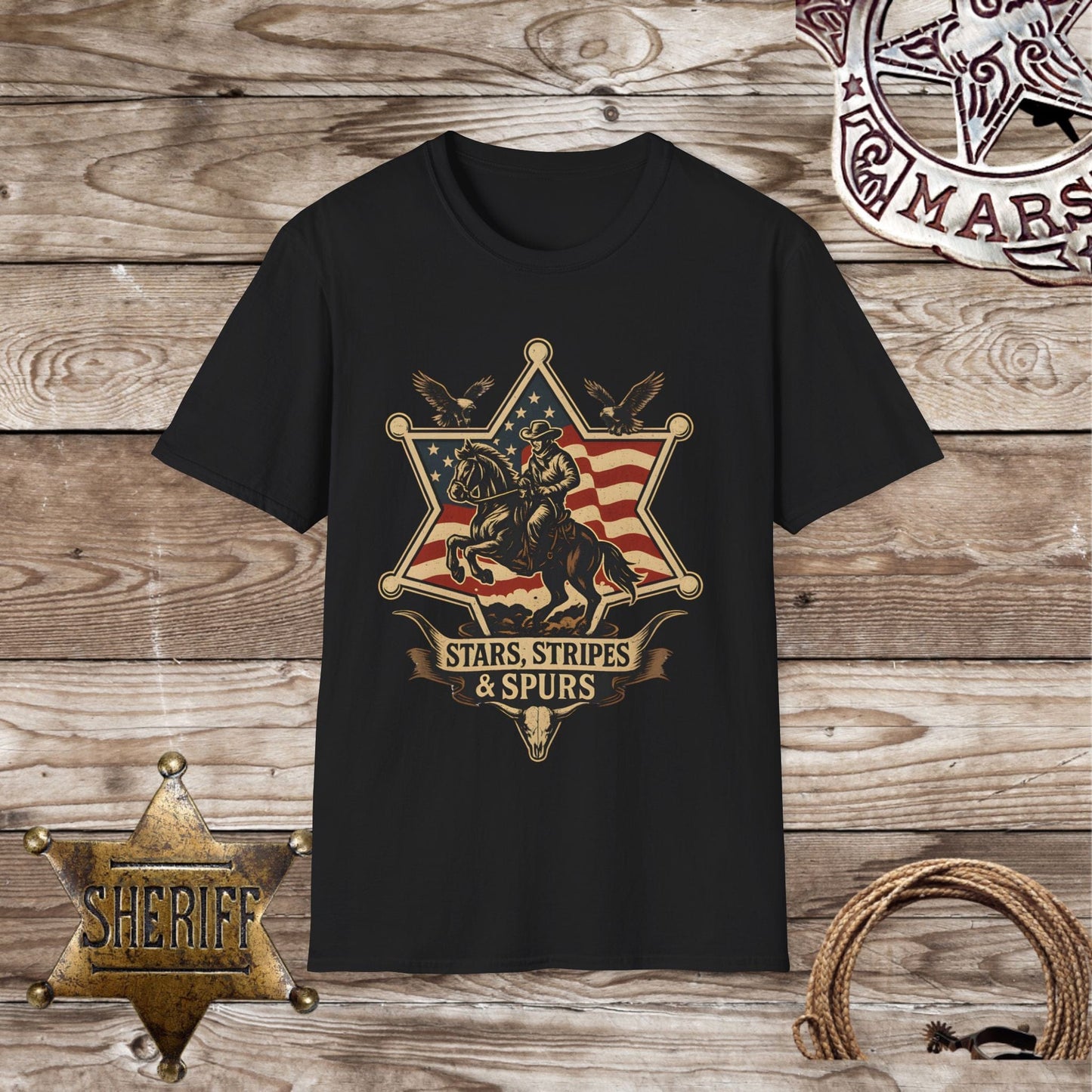 Vintage Stars, Stripes & Spurs T-Shirt