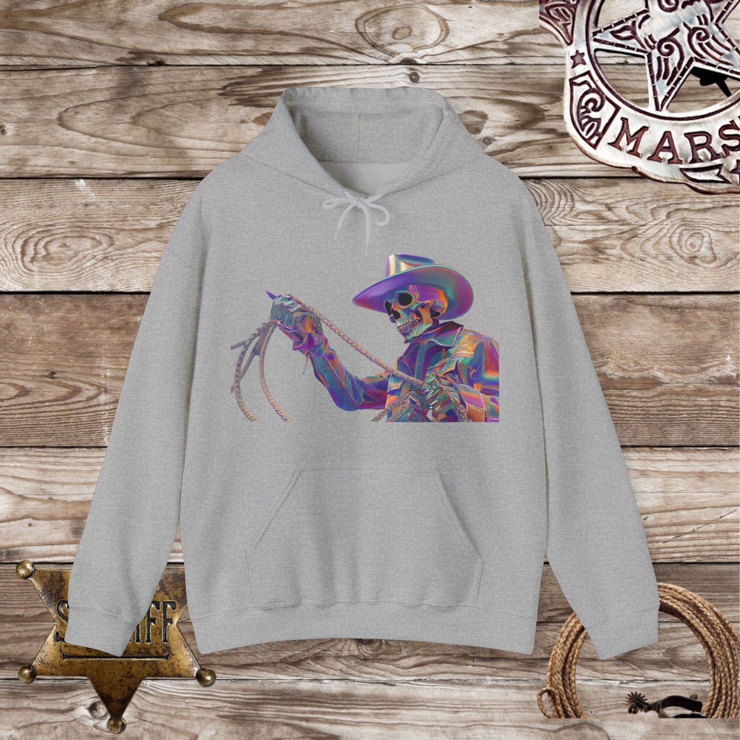 Colorful Skeleton Cowboy Hoodie