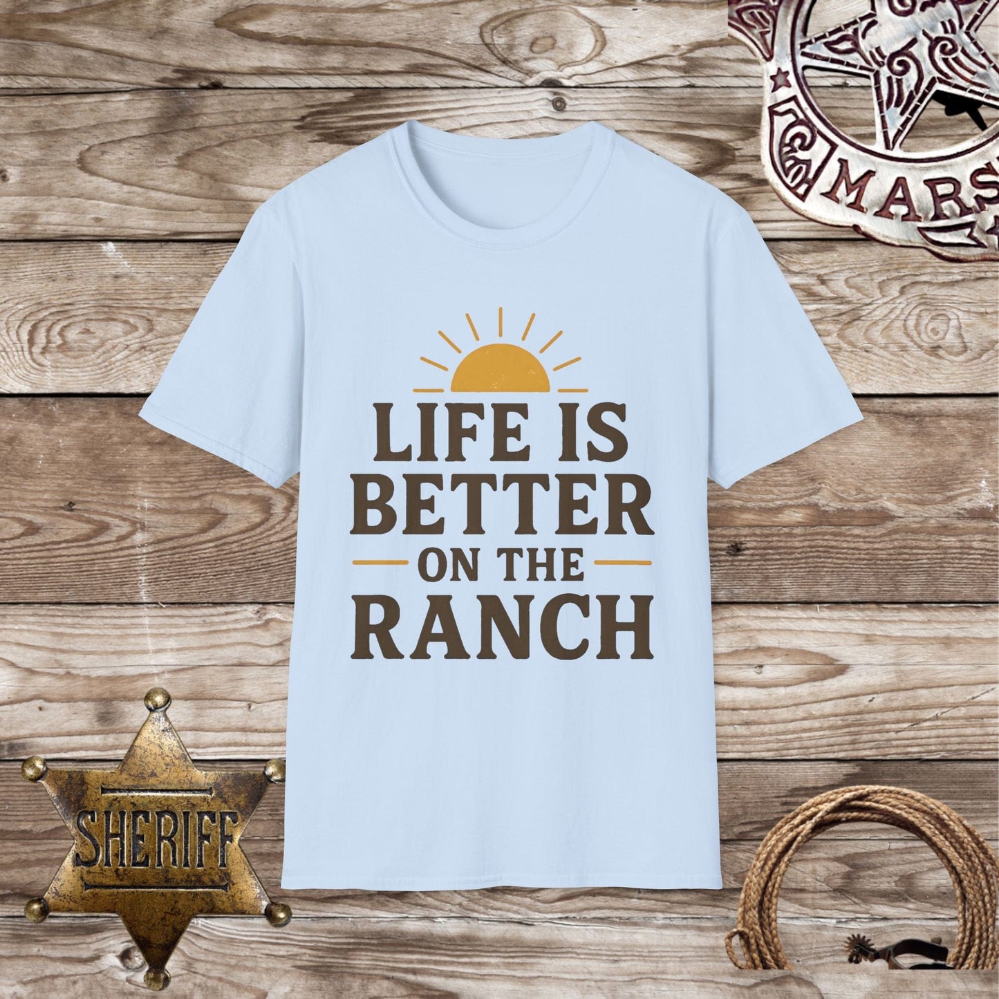 Softstyle Unisex T-Shirt Life is Better on the Ranch