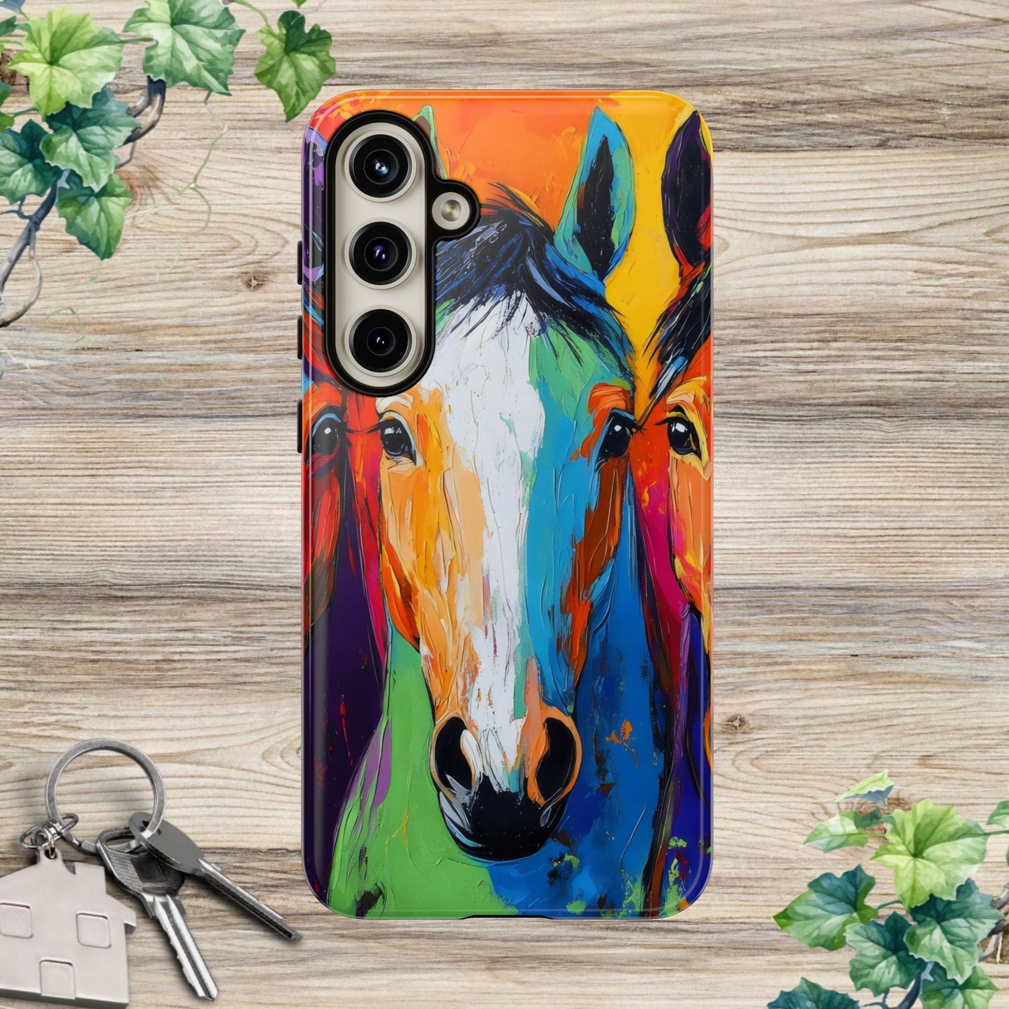 Colorful Horses Head - Tough Phone Case