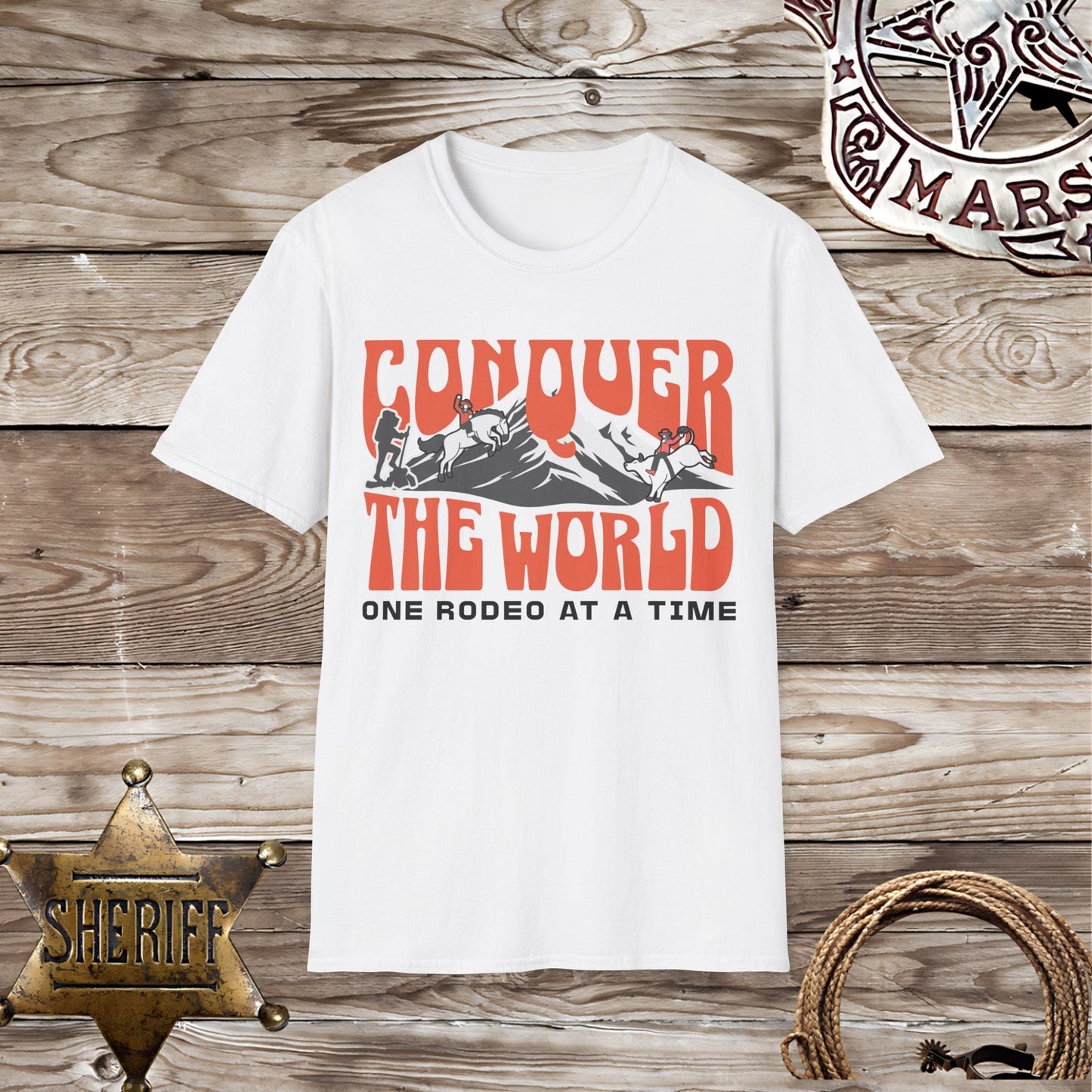 Conquer The World Unisex Softstyle T-Shirt