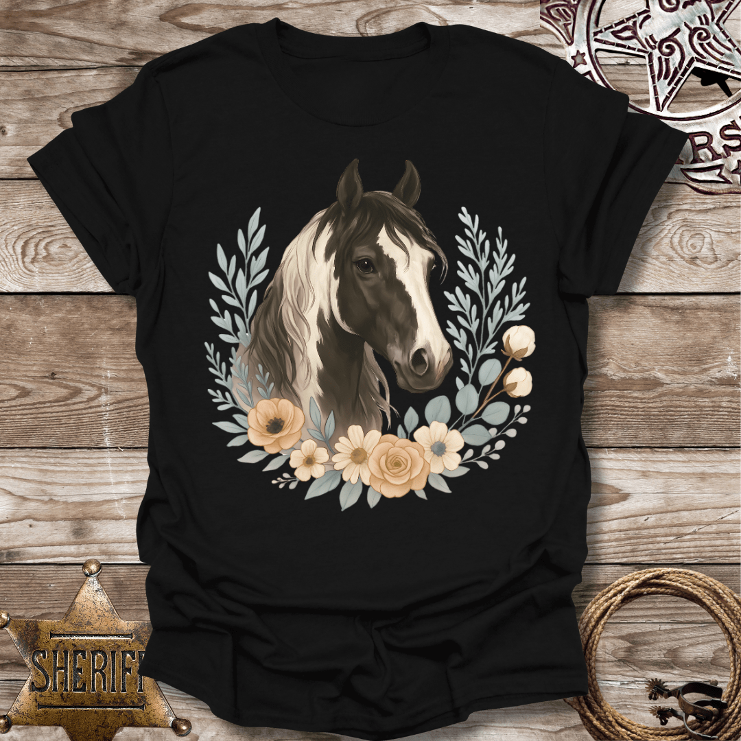 Equine Floral T-Shirt - Horse Lover