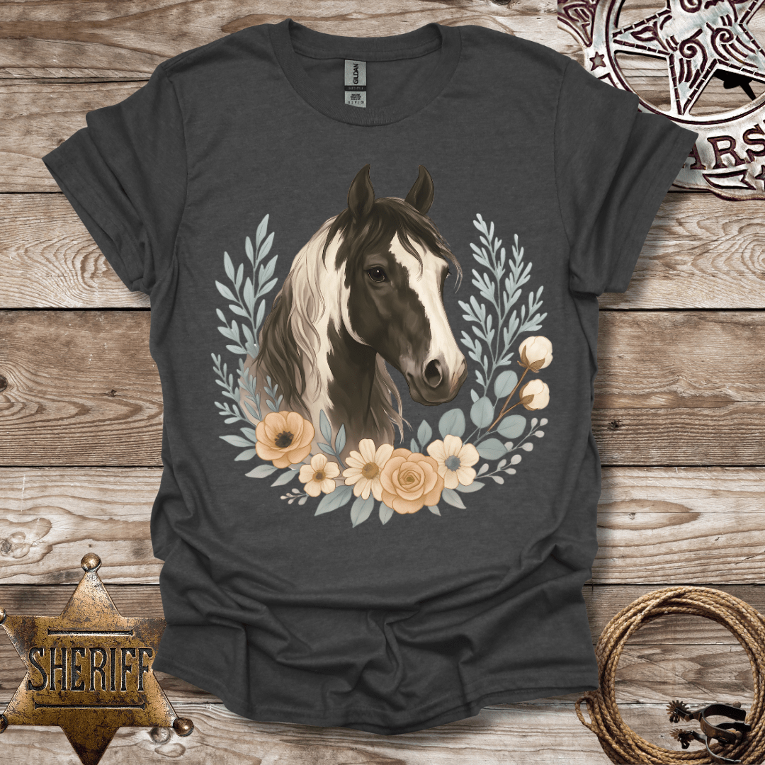 Equine Floral T-Shirt - Horse Lover