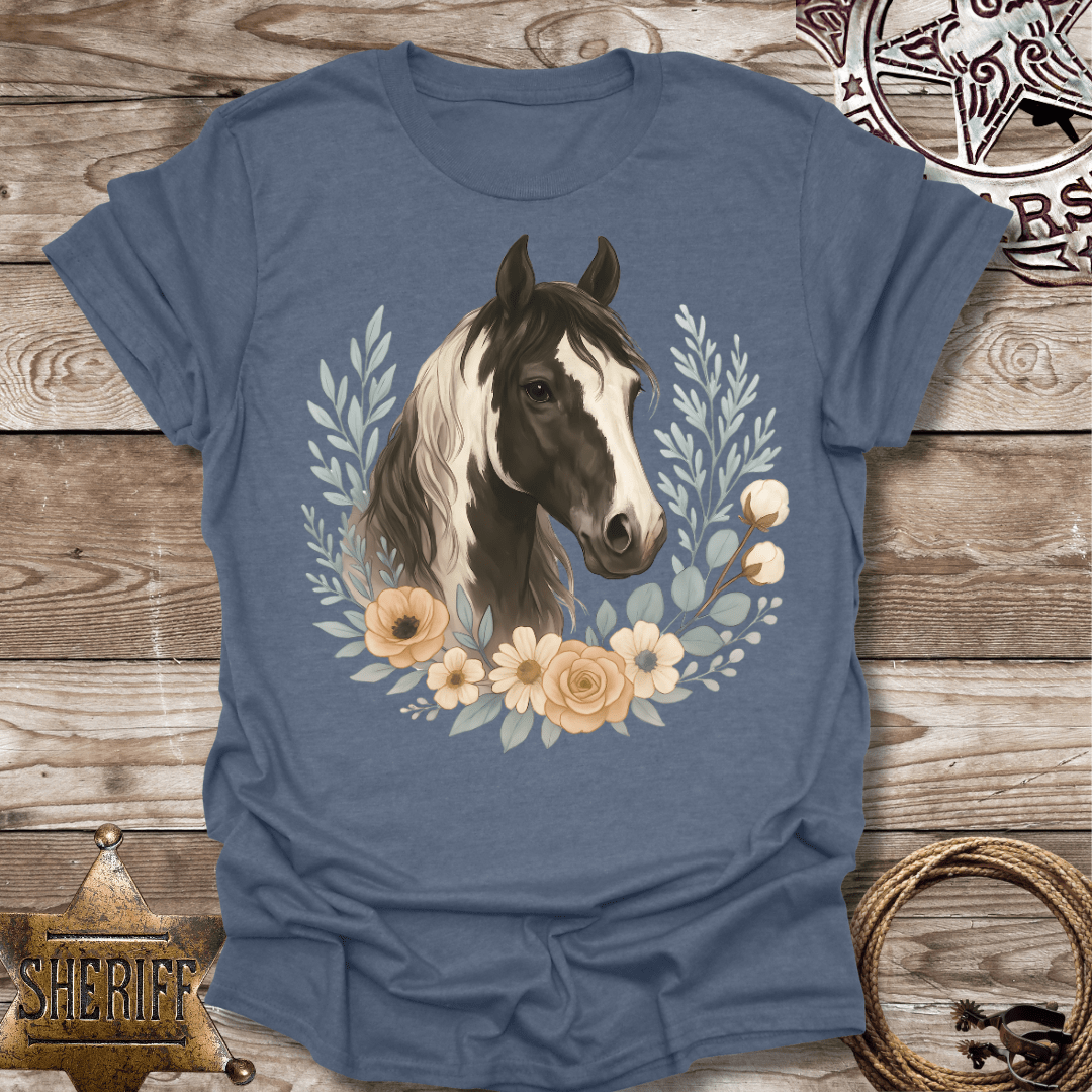 Equine Floral T-Shirt - Horse Lover