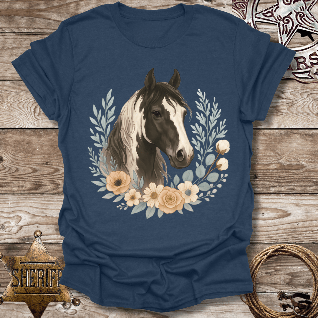Equine Floral T-Shirt - Horse Lover