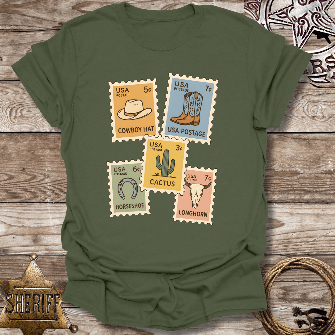 Western Postage stamps -T-Shirt