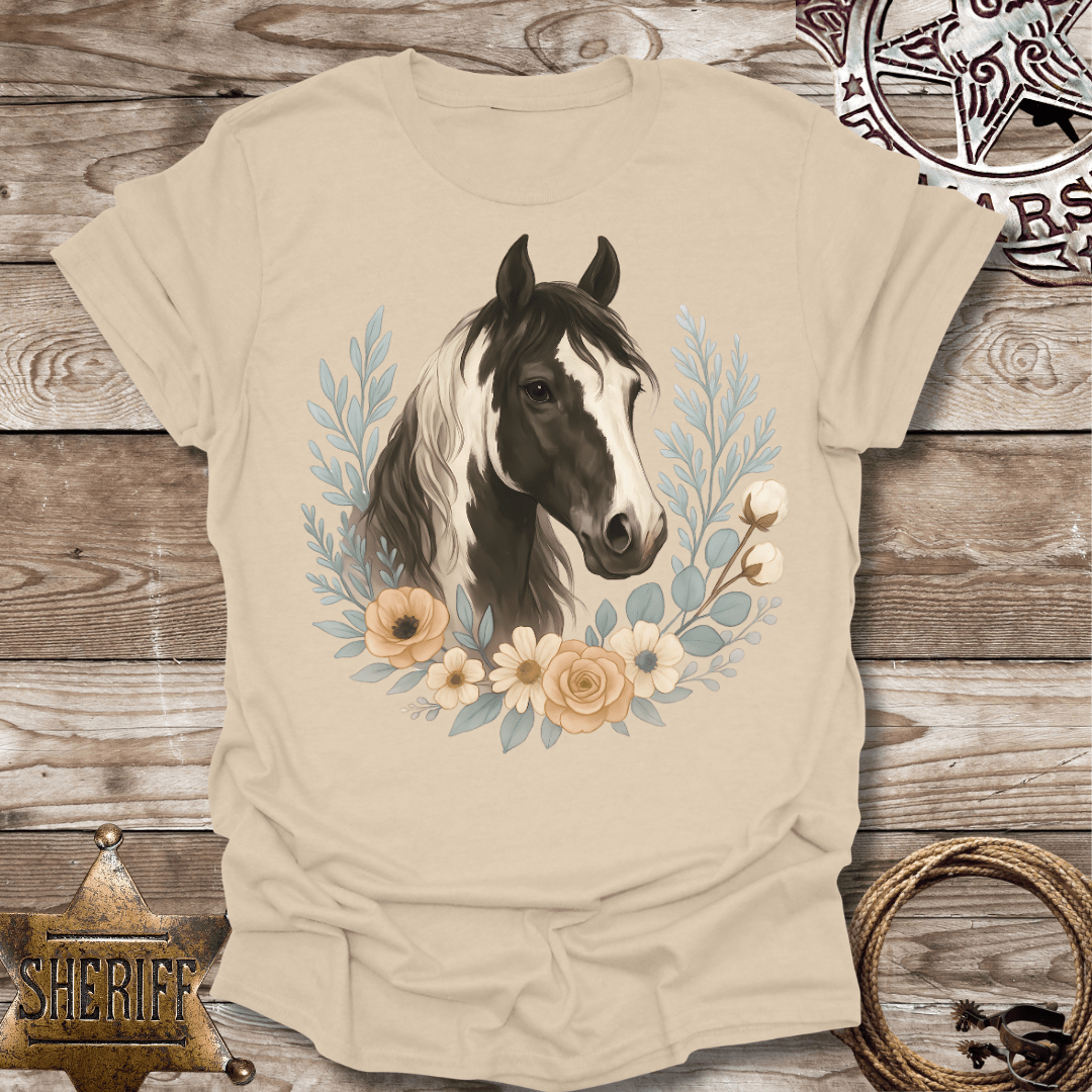 Equine Floral T-Shirt - Horse Lover