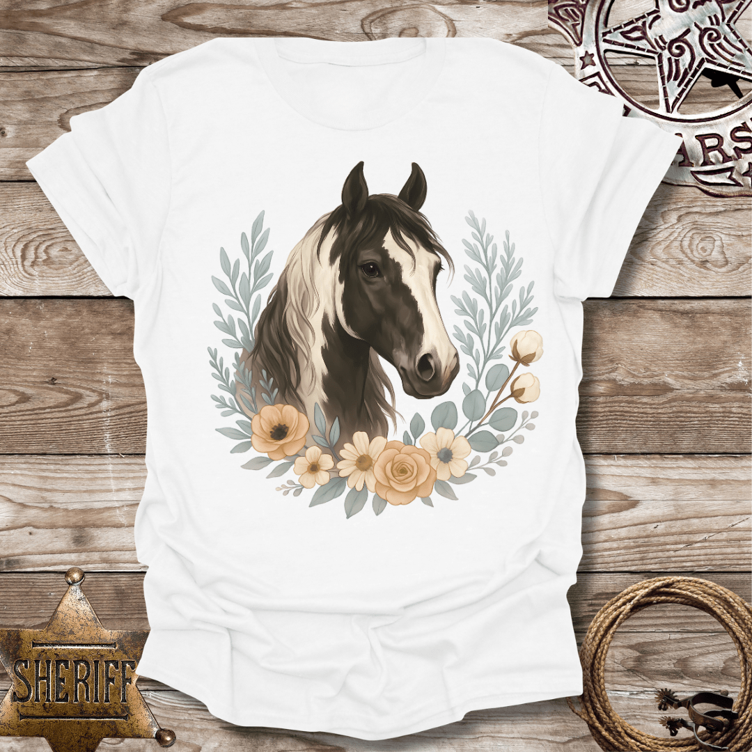 Equine Floral T-Shirt - Horse Lover