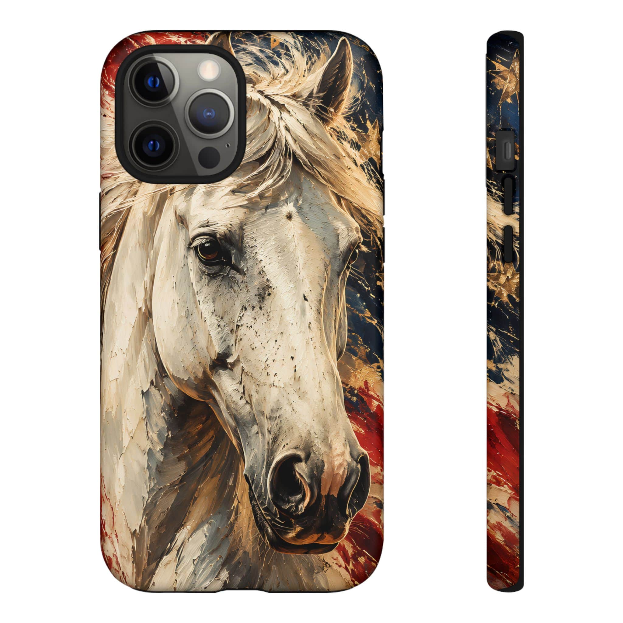Patriotic White Horse Phone Case