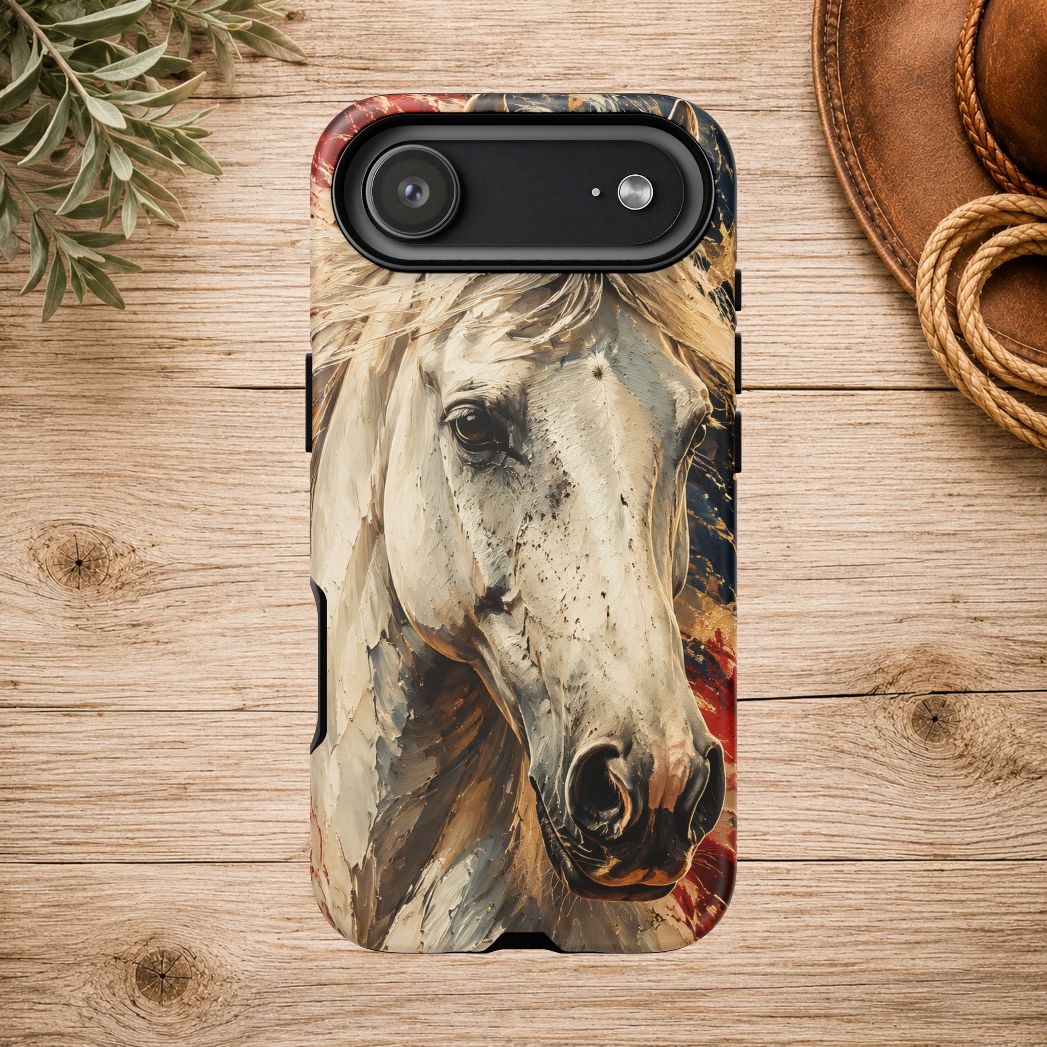 Patriotic White Horse Phone Case