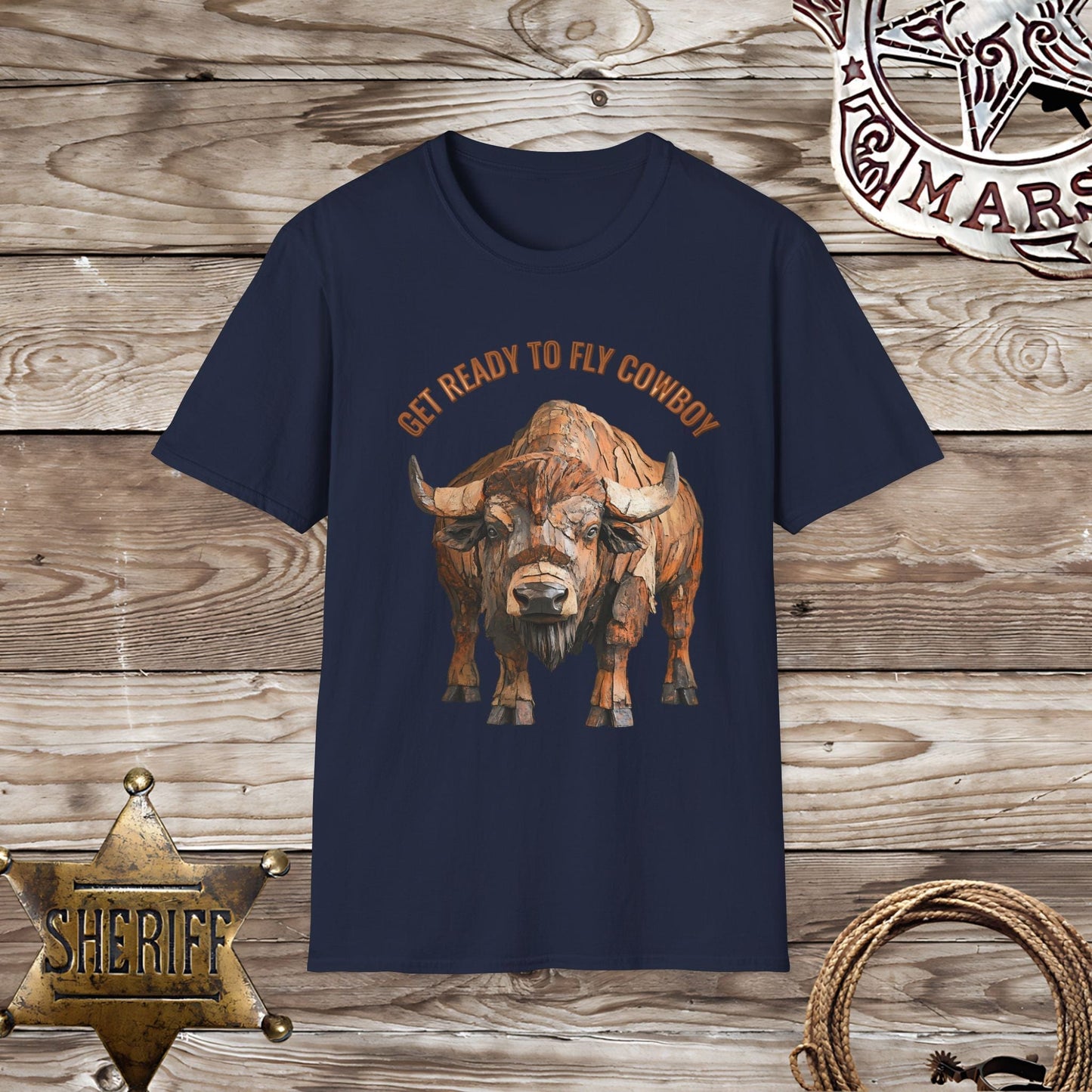 Softstyle Unisex T-Shirt -Wooden Bull