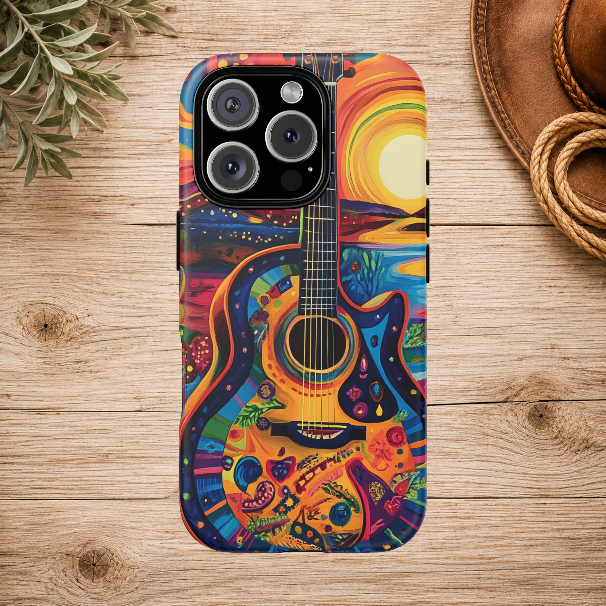 Psychedelic Sunset Guitar Phone Case