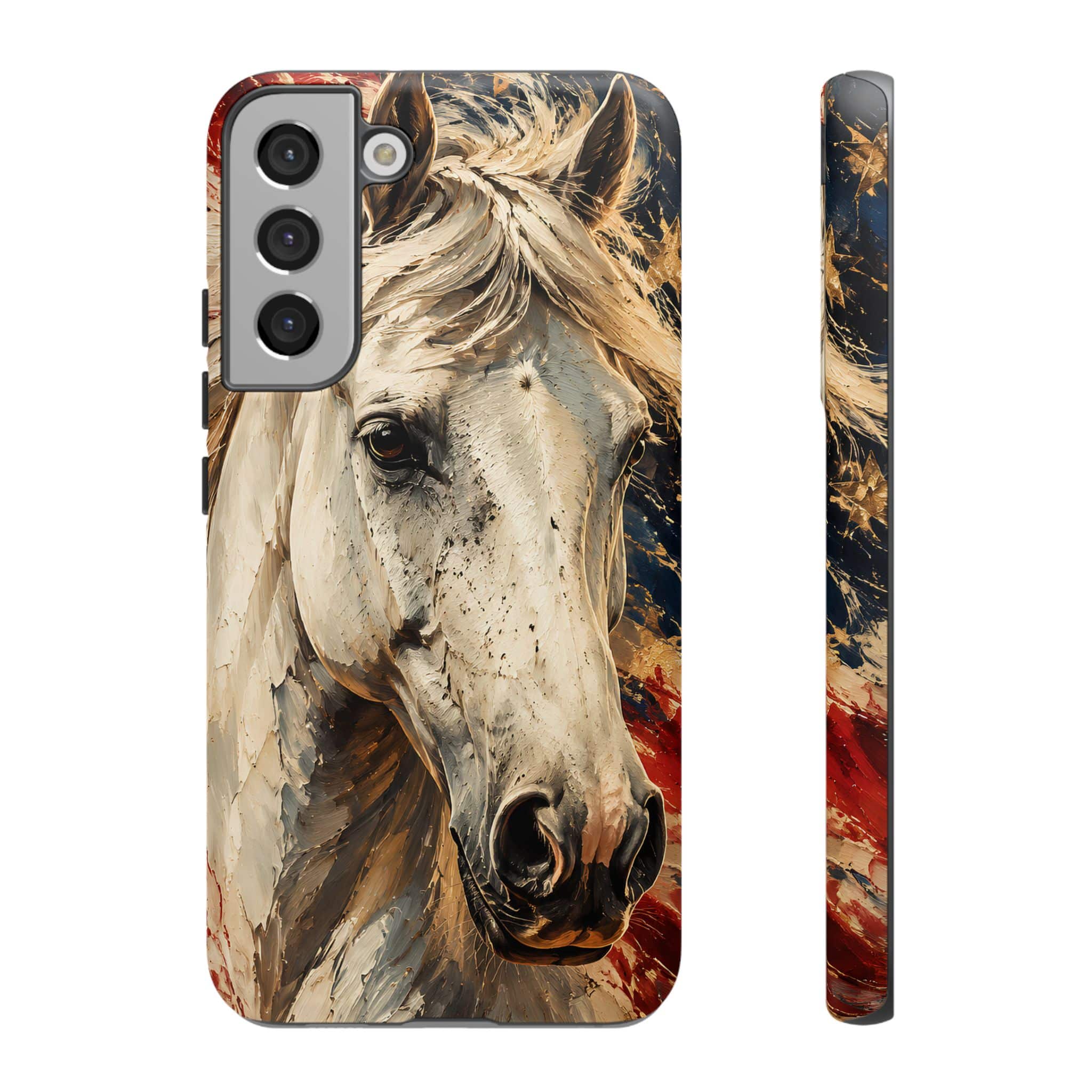 Patriotic White Horse Phone Case
