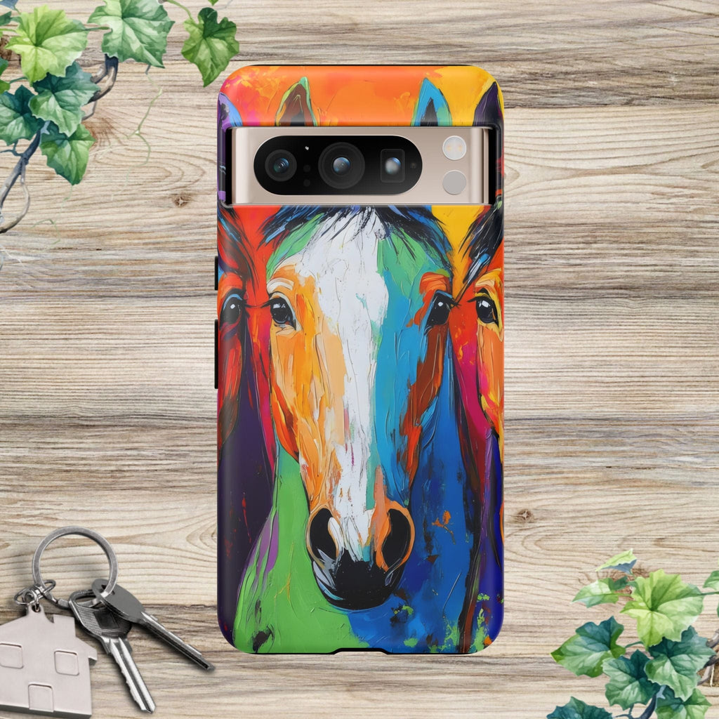 Colorful Horses Head - Phone Case