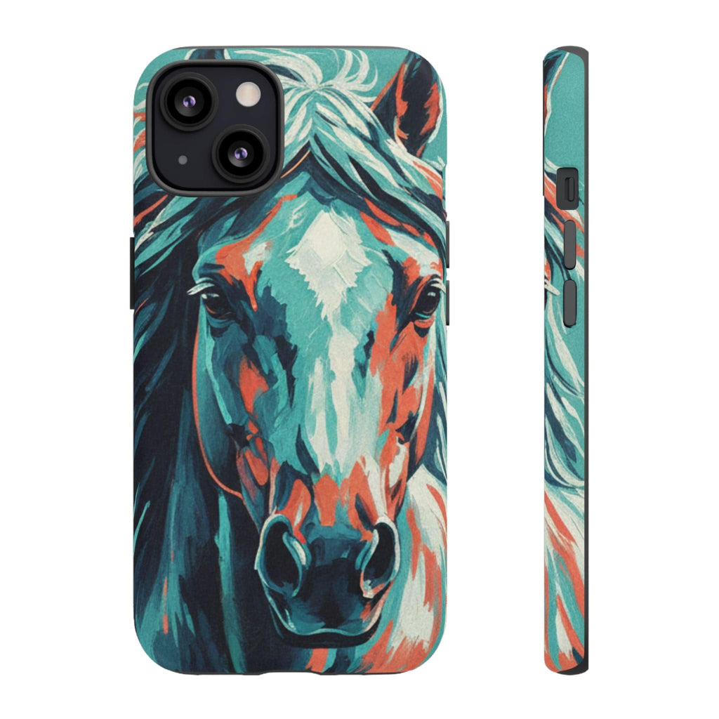 Colorful Horse Head – Turquoise