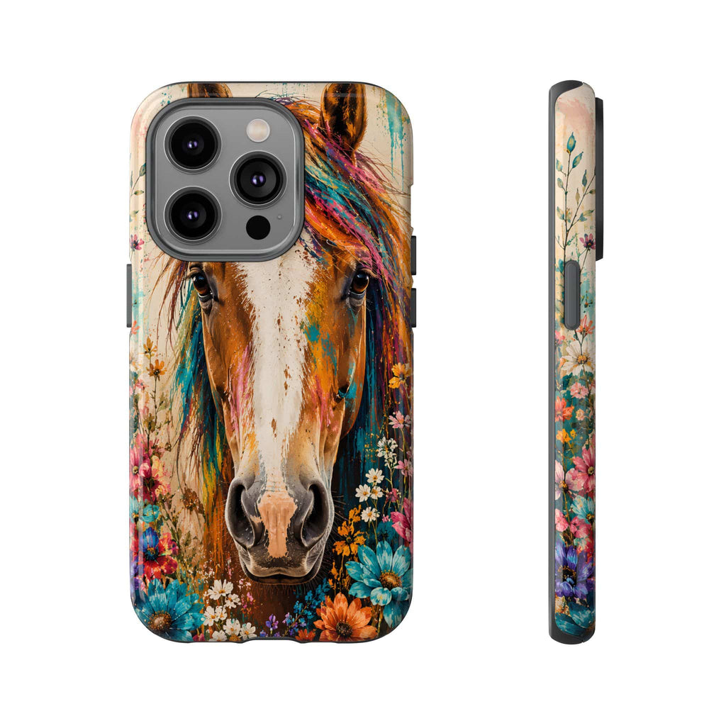 Boho Wildflower Horse Phone Case